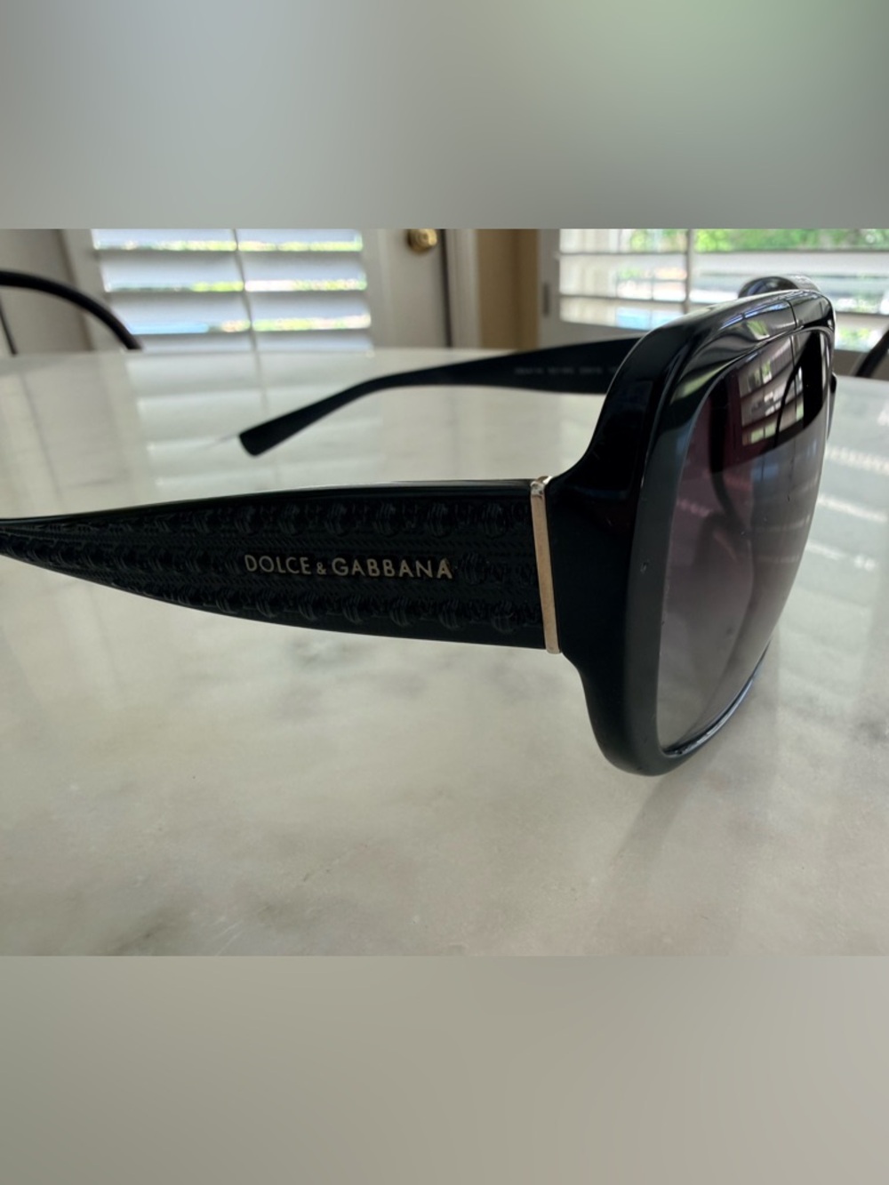 Dolce & Gabbana Black Oversized Gradient Lens Sunglasses - Picture 3 of 16